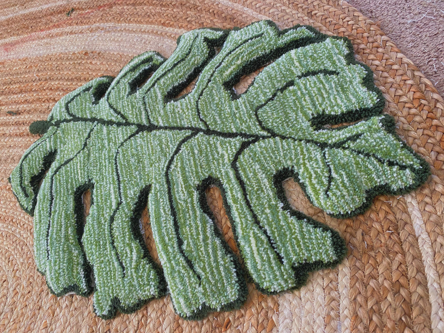 Light Green Monstera Rug