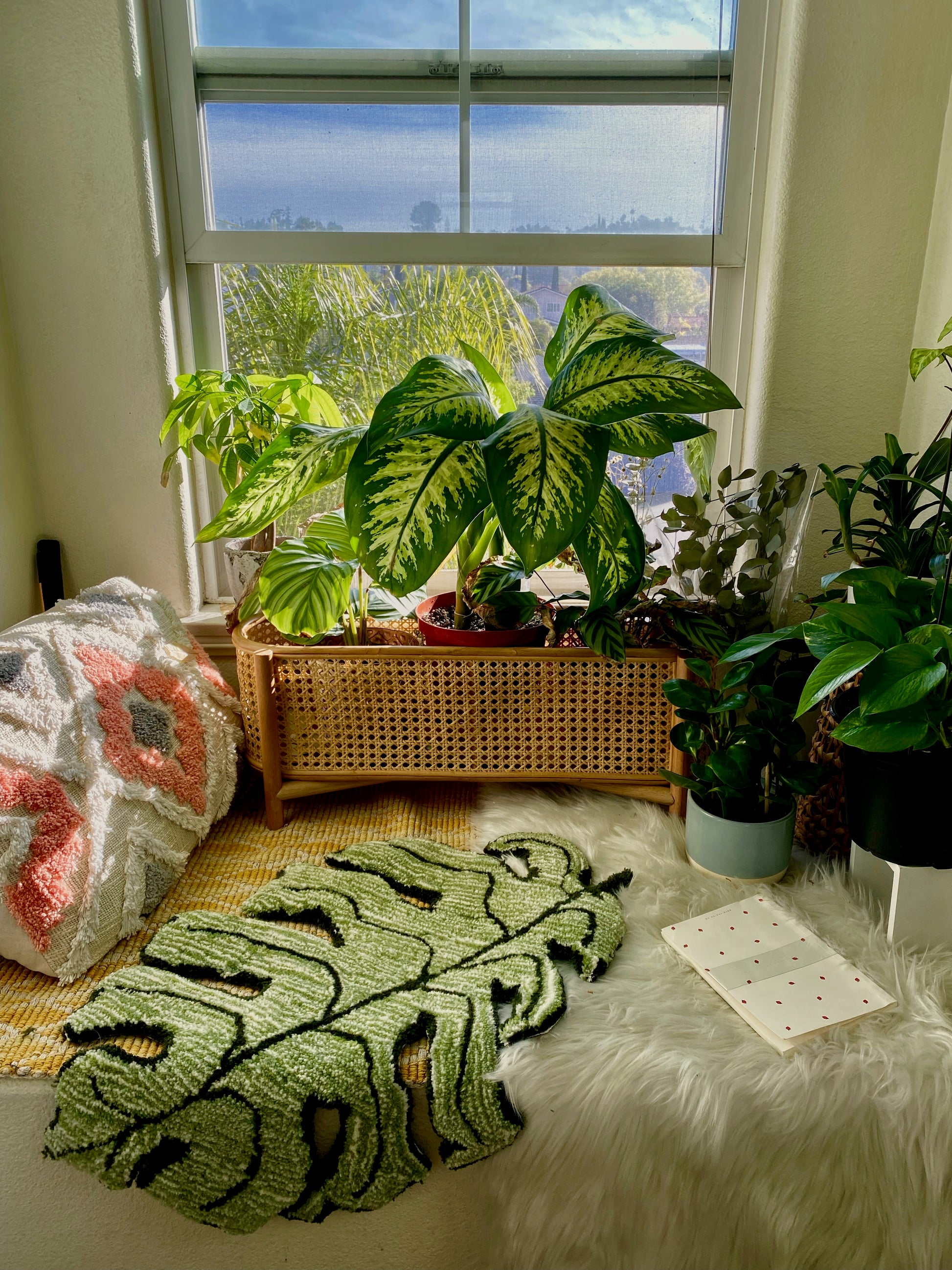 monstera plant rug Monstera Leaf – Lil Tuft Co